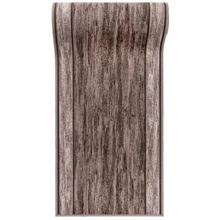 mazovia rutschfest Teppich Läufer Flur - Modern Muster Teppichläufer - Kurzflor Flurläufer für Vorzimmer, Schlafzimmer, Küche - ÖKO-TEX Zertifiziert - Meterware Grau Braun - 67 x 100 cm