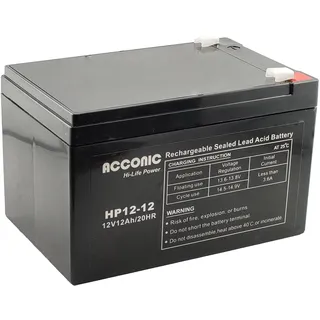 Acconic HP12-12 Hi-Life Power AGM 12V 12Ah USV-Batterie