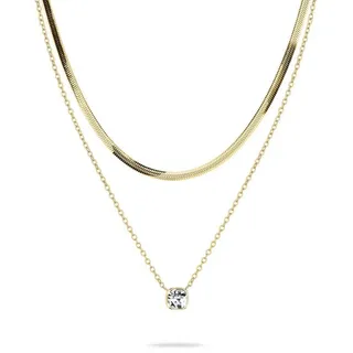 Tamaris Schmuckset Edelstahl goldfarben