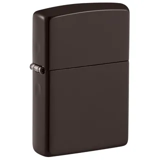 Zippo Sturmfeuerzeug - Brown Matte mit seitlicher Flammengravur - Nachfüllbar - Wiederverwendbar - Windfestes Design - Geschenkbox - Made in USA - Amazon Exclusive