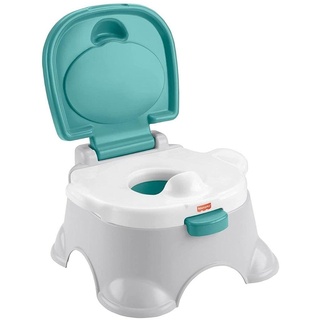 Fisher-Price 3-in-1 Töpfchen, Trainingstoilettenring, abnehmbarer Toilettensitz, Fußbank, Babytöpfchen, Toiletten Training, ab 1 Jahr, GYP61