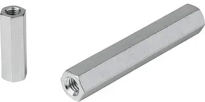 VERLÄNGERUNGSSTÜCK FORM:B, 2 INNENGEWINDE M12, L=95, SW=18, AUTOM.STAHL VERZINKT UND PASSIVIERT