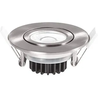 LEDxOn EDOS 1er Einbaustrahler schwenkbar IP65 9W 730lm 3000K nickel