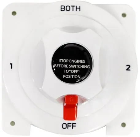 Hauptschalter zum Umschalten zweier Batteriekreise, Verbraucher, Ladequellen 300...