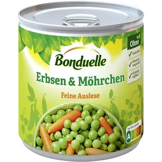 Bonduelle Gemüse, Erbsen mit Möhrchen feinste Auslese 400 g