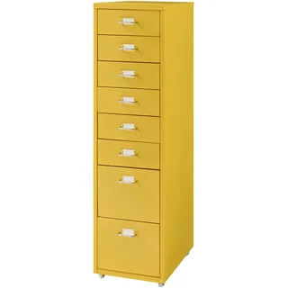 [en.casa] Rollcontainer, Kökar mit 8 Schubladen 109x28x41 cm Gelb