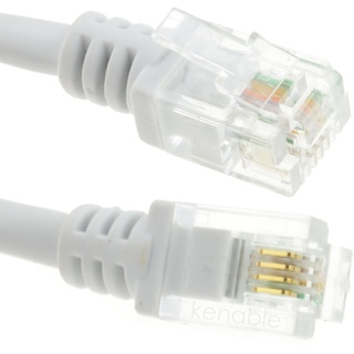 ADSL 2 + Hoch Geschwindigkeit Breitband Modem Kabel RJ11 Zum RJ11 3 m Weiß [3 Meter/3m]