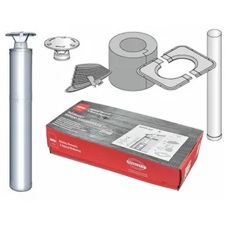 Harvia Edelstahlschornstein 1500 Set mit Zubehörsatz Sauna Ofenrohre WHP1500