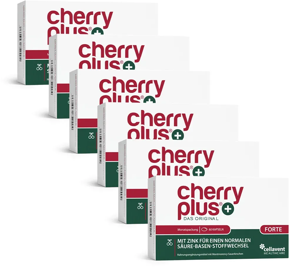 75:1 Montmorency-Sauerkirschextrakt & Zink Kapseln - Cherry PLUS Forte 6 Monate