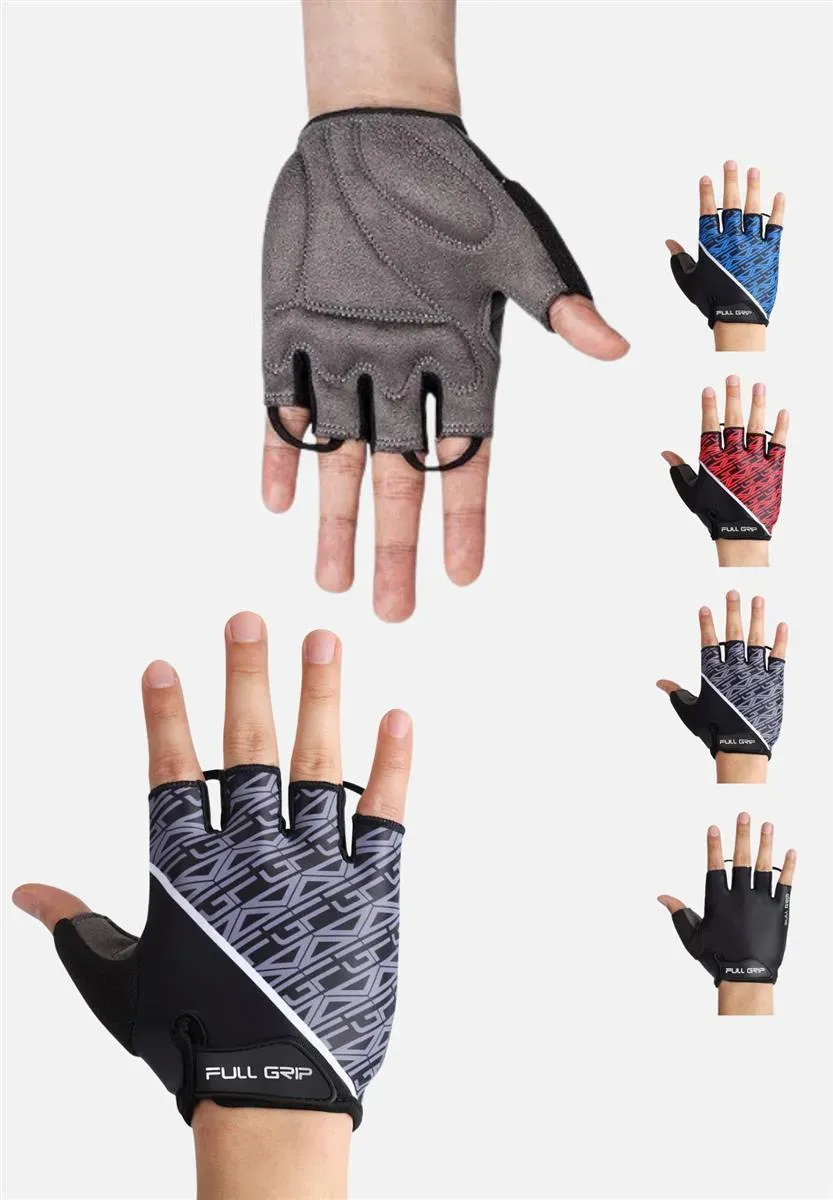 Halbfinger Fahrradhandschuhe - grau - L