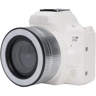 2K Digitalkamera für Fotografie, 48MP Vlogging -Kamera, Doppelobjektiv, 2 Zoll HD -Bildschirm, 16 -fache Zoom -Kompakt -Reisekamera für Jugendliche Anfänger für Erwachsene (White)