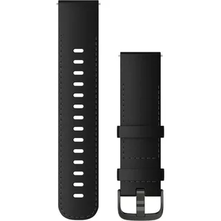 Garmin Schnellwechsel Ersatzarmband 22mm Leder black/brushed slate (010-12932-63)