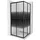 Rio quadratische Duschkabine 90 x 90 Gestreift Schwarz 860-090-090-70-20