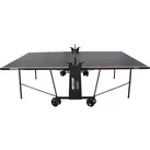 KETTLER Tischtennisplatte Basic 4 mm Platte, mit Netz, Outdoor, 274 x 152,5 x 76 cm, schwarz, rollbar & klappbar