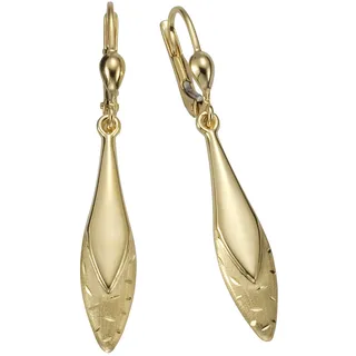 Fascination by Ellen K. Ohrhänger 375 Gold glanz matt diamantiert