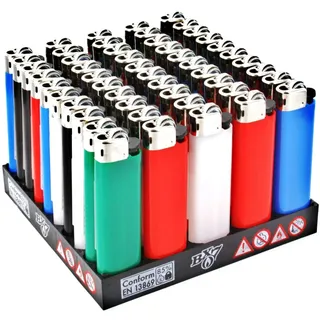 BIC BX7 Feuerzeuge F23 (50 Stück) Reibrad Verkaufsdisplay, Modern