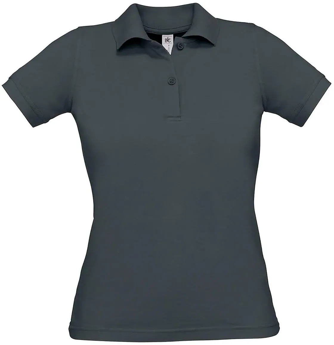 Damen Poloshirt einfarbig aus Baumwolle
