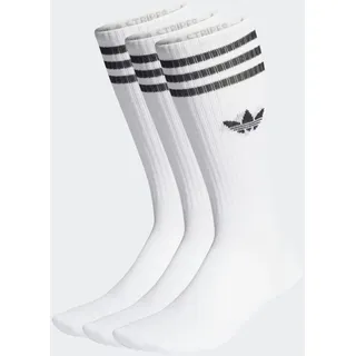 Adidas Solid Crew Socken, 3 Paar White 40-42