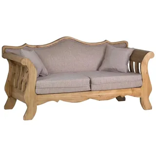 Mexico Sofa 2-Sitzer 100% Baumwolle, Massivholz Pinie  Mexiko Möbel Mexikanisch