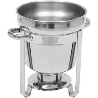 CLEADONG Mahlzeit Edelstahl Chafing Dish rund 7 Liter, Buffet Server Suppe Chafer Set, Warmhaltebehälter Rund Aus Wärmebehälter Suppen wärmer für Catering, Buffet und Party