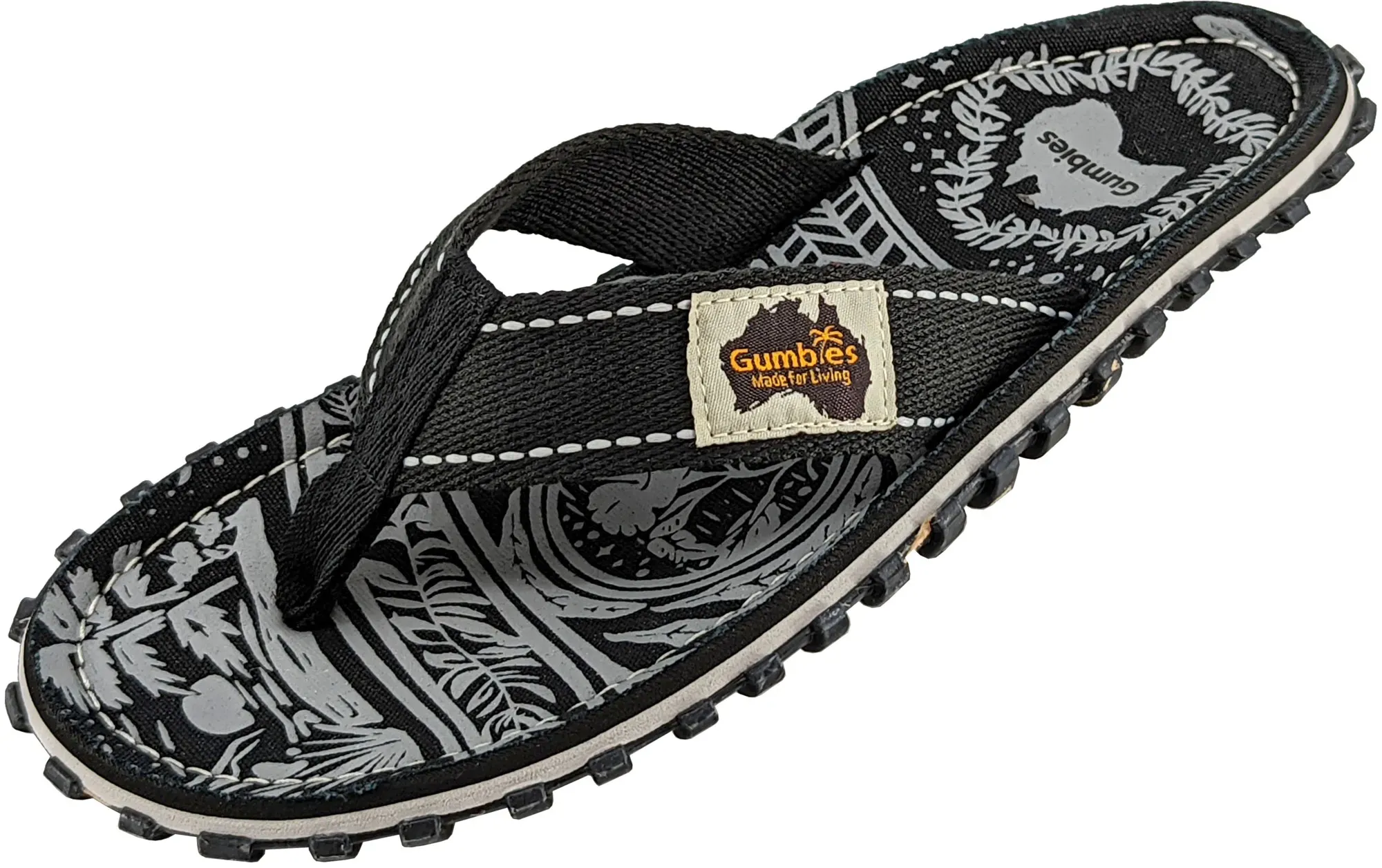 Gumbies Herren Original Zehentrenner - 50 - Midnight Black