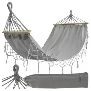 gardlov Hängematte 200x100cm atmungsaktiv Belastbarkeit 200kg Tuchhängematte 21079