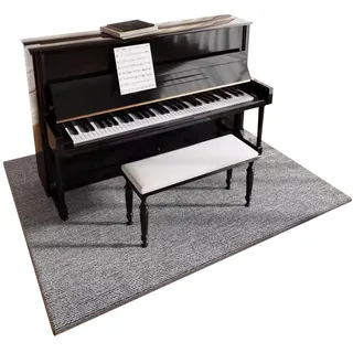 PPGE Home Schlagzeug Teppich Piano Bodenschutzmatte Schalldämmung Teppich für Klavier Schallschutzmatte Schallschutz Matte Anti-Rutschmatte Antivibrationsmatte(Size:100X160CM,Color:Hellgrau)