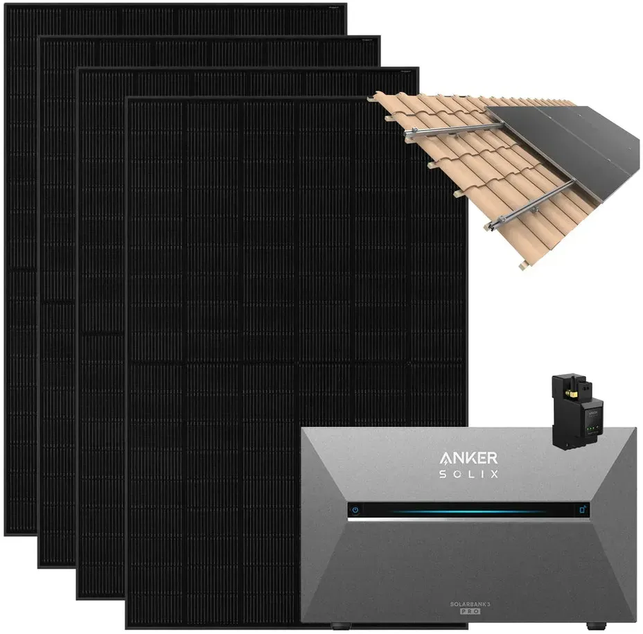Anker SOLIX Solarbank 3 Pro 1.820 W Balkonkraftwerk mit Smart Meter,  IP65Ohne BP2700 (Dachziegel)