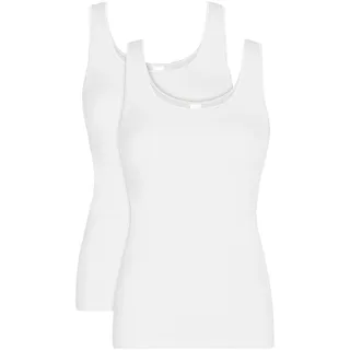 Unterhemd NINA VON C. ""Fine Cotton"", Damen, Gr. 52, N-Gr, weiß, Single Jersey, Obermaterial: 100% Baumwolle, unifarben, körpernah, tiefer Rundhals, Unterhemden, basic, weich, bequem, eng, Rundhalsausschnitt, breite Träger