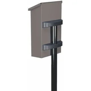 Perel Briefkastenständer, verzinkter Stahl, inkl. Befestigungsmaterial, Schwarz, Höhe 150 cm