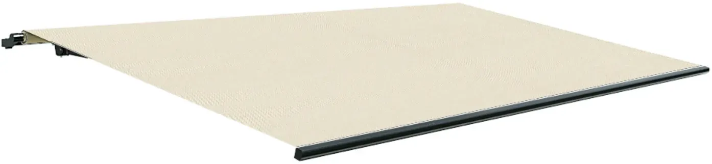 Markise 3,20 breit, Basic, Hellelfenbein, 3200 x 1500 mm, Kurbel Links ohne Volant, individuell konfigurieren