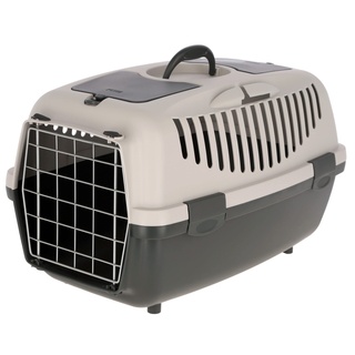 Kerbl Pet Katzen Transportbox Gulliver 3 Metalltür Streichelklappe Teilefach, 1 Stück (1er Pack)