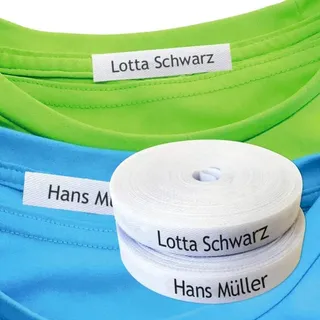 Haberdashery Online - Namensetiketten Kleidung, Personalisierbare Bügeletiketten, Thermo-Klebstoff. Etiketten für Eisen. Namensetiketten kinder, Etiketten Schule. (36 Stück)