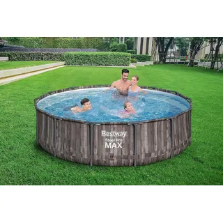 Set 427 x 107 cm holzoptik inkl. Filterpumpe