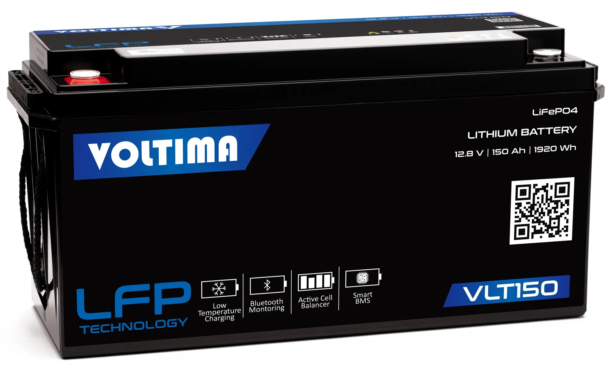 Voltima VLT150 LiFePO4 12V Lithium Versorgungsbatterie 150Ah (Umsatzsteuerbefrei...