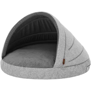 HOBBYGARDEN Hundematratze Haustierbett Hundehütte Kissen Liegen Hundehöhle Bett Sofa Hundekorb Tierbett Hunderuheplatz Hundesofa Matratze, 90 x 90cm, Grau
