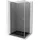Pretoria kippbare 100 x 110 cm Graphit chrom Duschwanne Flat Schwarz 852-100-110-01-40-4070