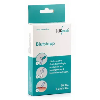 CLICswab® Blutstopp 20 St Lösung