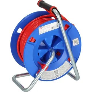 Brennenstuhl 1182770010 Kabeltrommel (25m Kabel in signalrot, aus Spezialkunststoff, Einsatz im Außenbereich, Made in Germany)