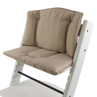 BAMBINIWELT Ersatzbezug Bezug Sitzkissen Kissen-Set Sitzverkleinerer kompatibel mit STOKKE Tripp Trapp für Hochstuhl-Kinderstuhl MELIERT (meliert beige)