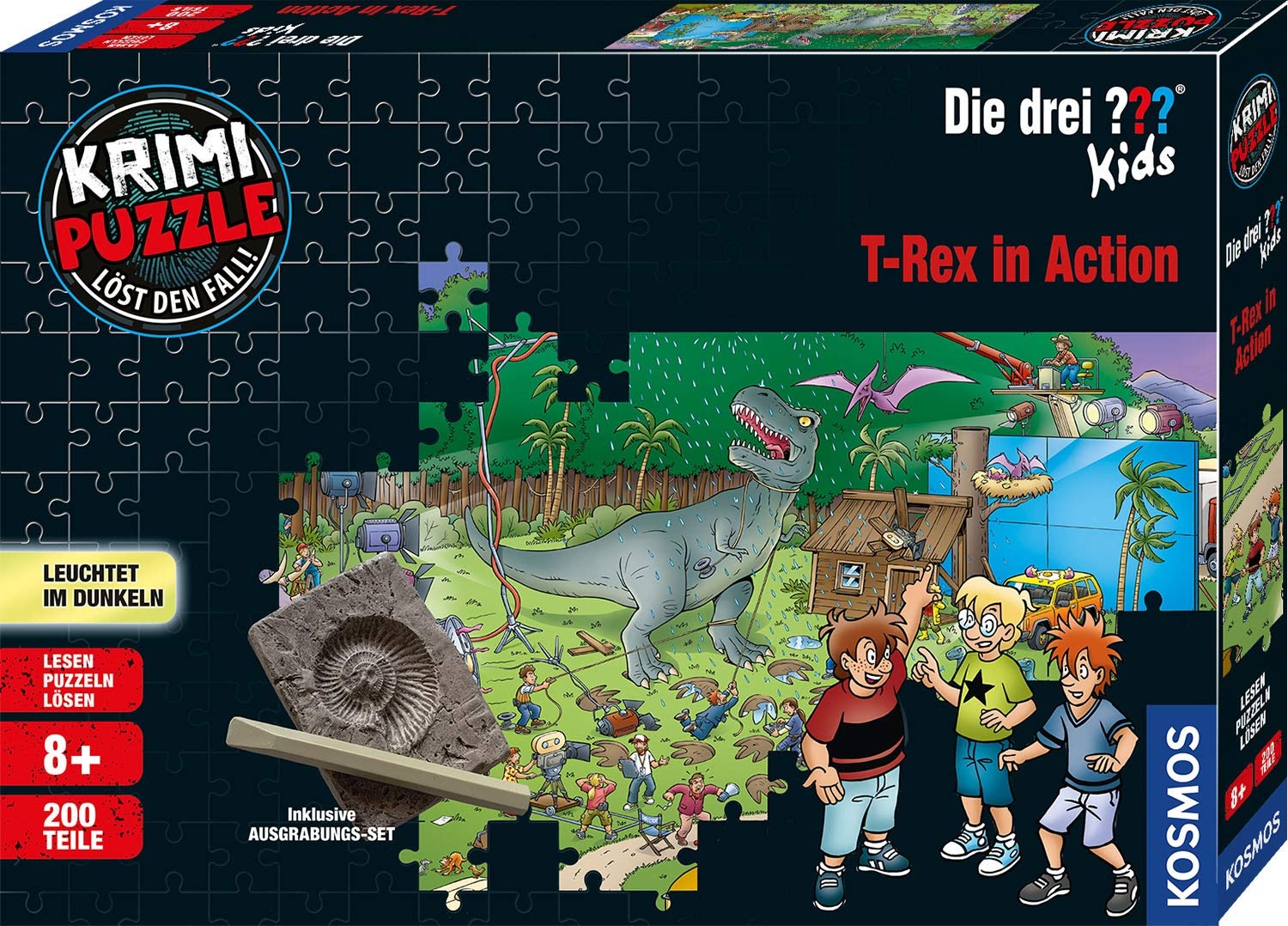 Bild Krimi Puzzle: Die drei ??? Kids - T-rex in Action (68065)