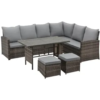 Svita Monroe Loungeset Polyrattan braun