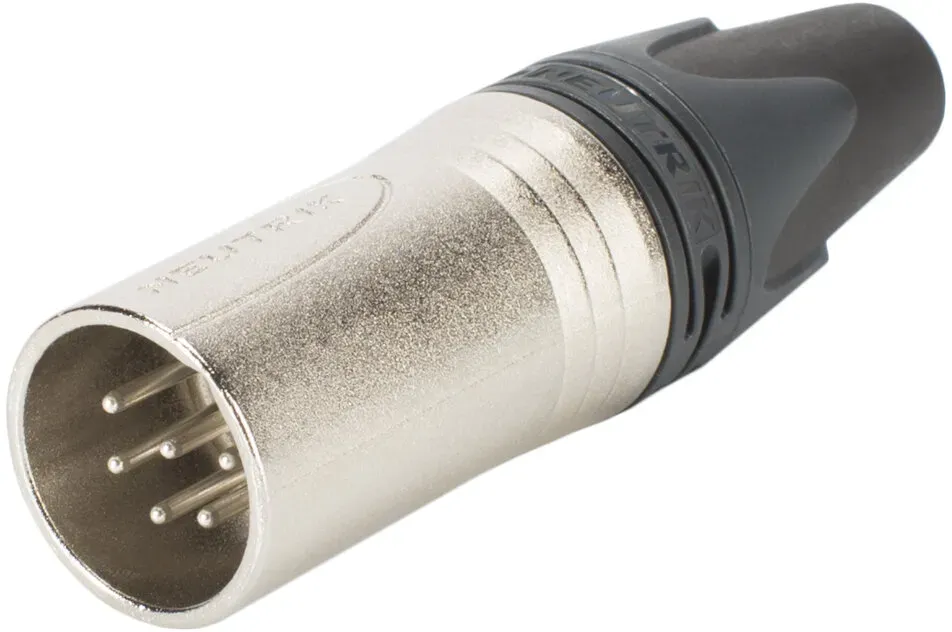 NEUTRIK® XLR, 6-pol , Metall-, Löttechnik-Kabelstecker, versilberte(r) Kontakt(e), gerade, nickelfarben, 25 Stk.