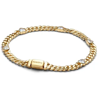 Pandora 564226C01 Damenarmband Goldfarben Zirkonia Herz 16 cm