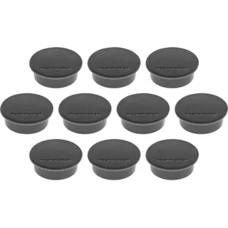 Magnetoplan Magnet Discofix Color, 10 Stück, Haftkraft ca. 2,2 kg, schwarz
