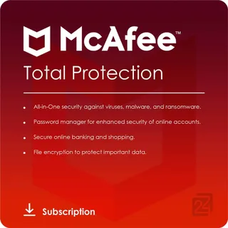 McAfee Total Protection 2025 ESD 5 Geräte 24 Monate DE Win Mac Android iOS