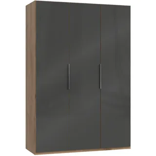 Level 150 x 216 x 58 cm Plankeneiche Nachbildung/Grauglas