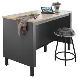 Smartkitchen Kochinsel BILBERRY 138 x 90 x 75 cm Anthrazit