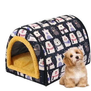 Furtryvl Hundehöhle, Haustierhaus für den Innenbereich, mit Matte, wasserdicht, Abnehmbarer und waschbarer Bezug, warmes Nest für Katzen und Hunde