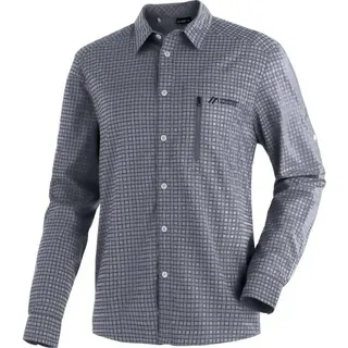 MAIER SPORTS Herren Hemd Mats L/S He-Hemd 1/1 Arm, grey check, 56